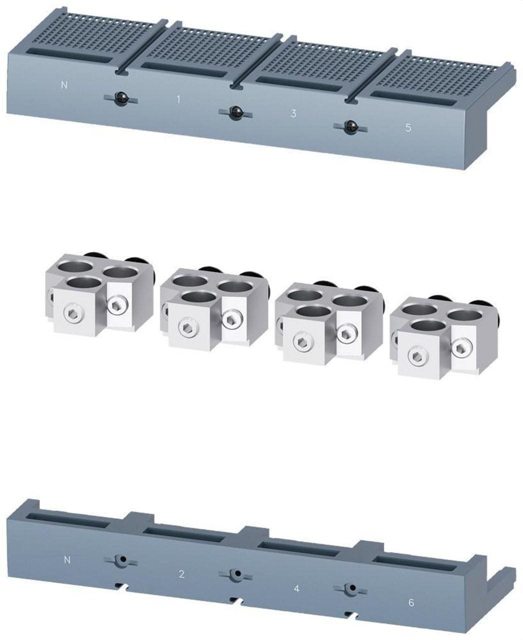 SIEMENS - Borne para conductor redondo 3 cables, 4 piezas accesorio para 3VA1/2 1000