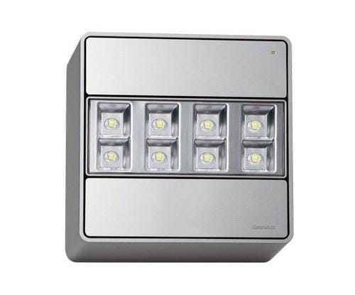 DAISALUX - Proyector autónomo de emergencia Atria N48 A antipánico pared gris oscuro metalizado, gris plata