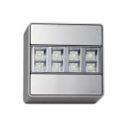DAISALUX - Proyector autónomo de emergencia Atria N48 A antipánico pared gris oscuro metalizado, gris plata