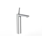 ROCA - Mezclador para lavabo de caño alto PALS cuerpo liso y enlaces de alimentación flexibles con válvula click-clack cromado