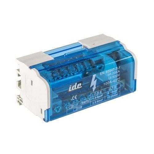 IDE - Bloque repartidor 2P 14 terminales 125A