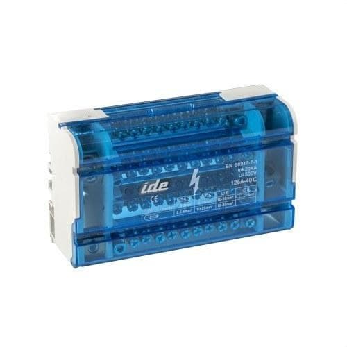 IDE - Bloque repartidor 4P 10 terminales 125A