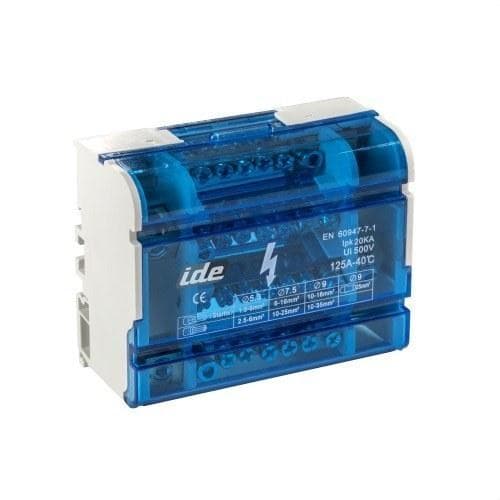 IDE - Bloque repartidor 4P 6 terminales 125A