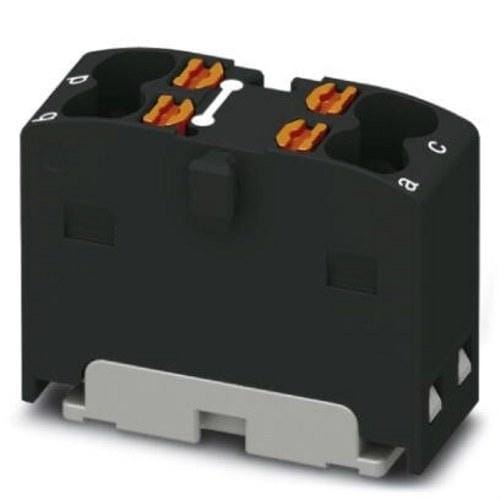 PHOENIX CONTACT - Bloque para distribución PTFIX 4X1,5 BK puenteado internamente 450V 17,5A conexión push-in negro
