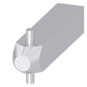 SIEMENS - Muñón del eje para accionamiento giratorio para puerta de 500mm. Accesorio para interruptores automáticos 3VA27 (palanca basculante)