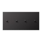 JUNG - PLACA 4 PALANCAS CIL.2 MEC.HZ.AL LS912