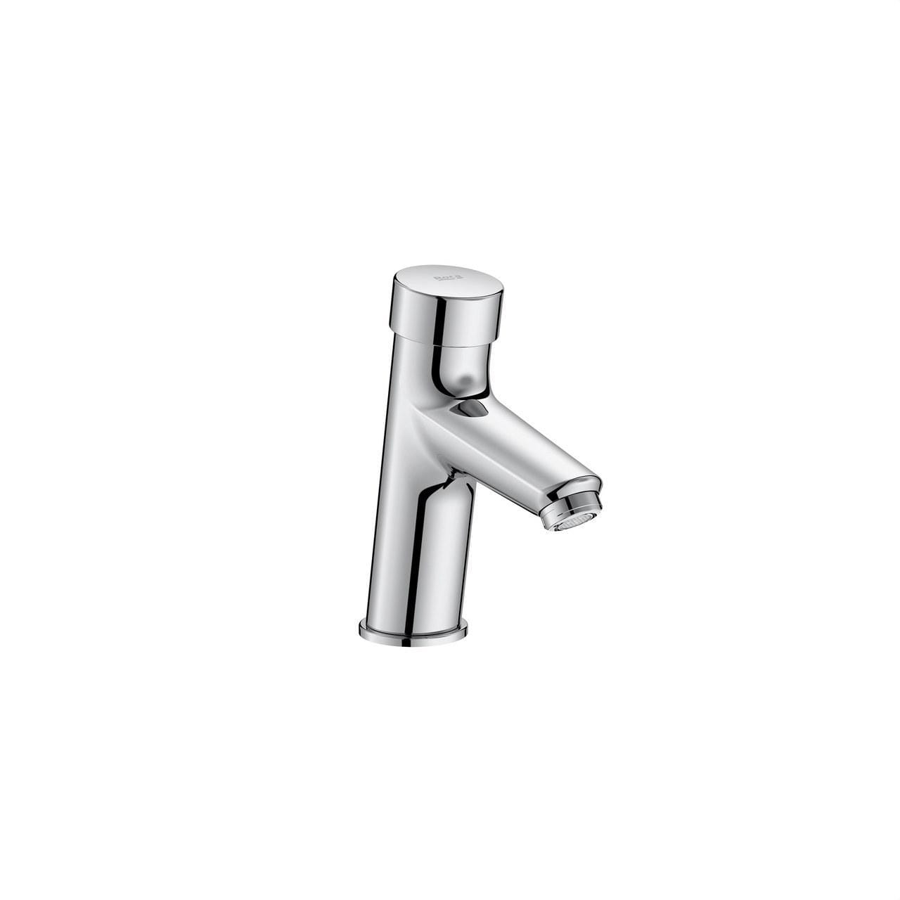 ROCA - Grifo repisa para lavabo temporizado FLUENT con aireador 5 litros/min