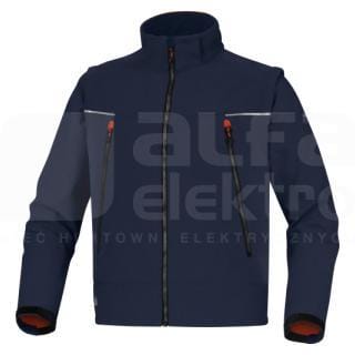 DELTA PLUS - Chaqueta softshell poliester elastano 3 capas azul marino naranja talla L