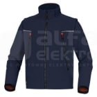 DELTA PLUS - Chaqueta softshell poliester elastano 3 capas azul marino naranja talla L