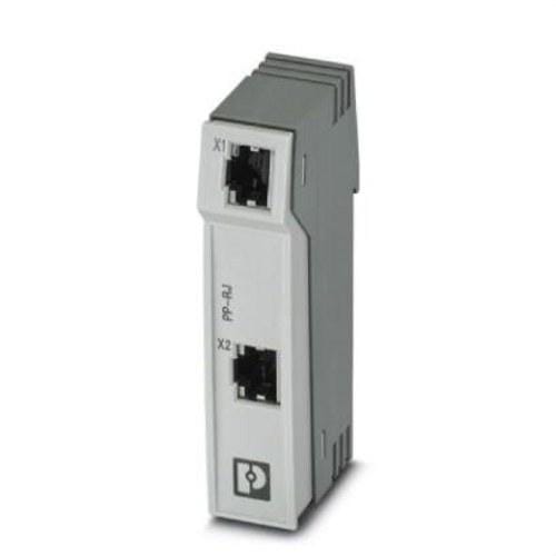PHOENIX CONTACT - Panel Patch dos conectores hembra RJ45 10/100/1000 MBit/s montaje sobre carril IP20