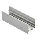 JISO - Perfil aluminio gris 2 metros superficie 35mm ancho válido para 2 tiras LED
