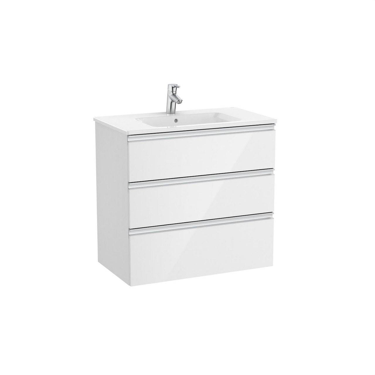 ROCA - Mueble UNIK THE GAP 800x460 lavabo blanco tres cajones blanco