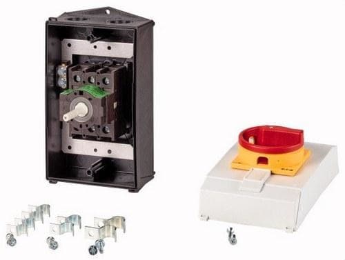 EATON - Interruptor General EMC 3P 25A función de parada de emergencia 90º bloqueable en posición 0 (OFF) montaje en caja