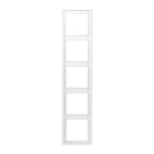 JUNG - Marco quíntuple 81x365mm LS 990 lacado mate blanco alpino mate para montaje horizontal o vertical
