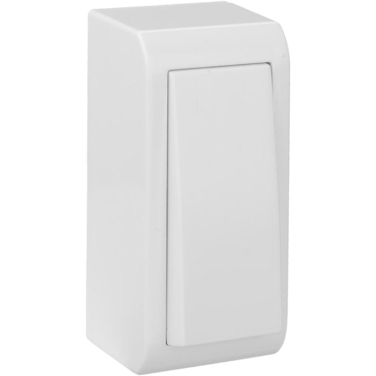 SOLERA - Conmutador / interruptor estrecho 10AX 250V 33x70x25mm blanco