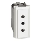 BTICINO - Base 2P+T Living Now - estándar italiano - conexión por tornillos - Blanco - 1 módulo