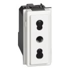 BTICINO - Base 2P+T Living Now - estándar italiano - conexión por tornillos - Blanco - 1 módulo