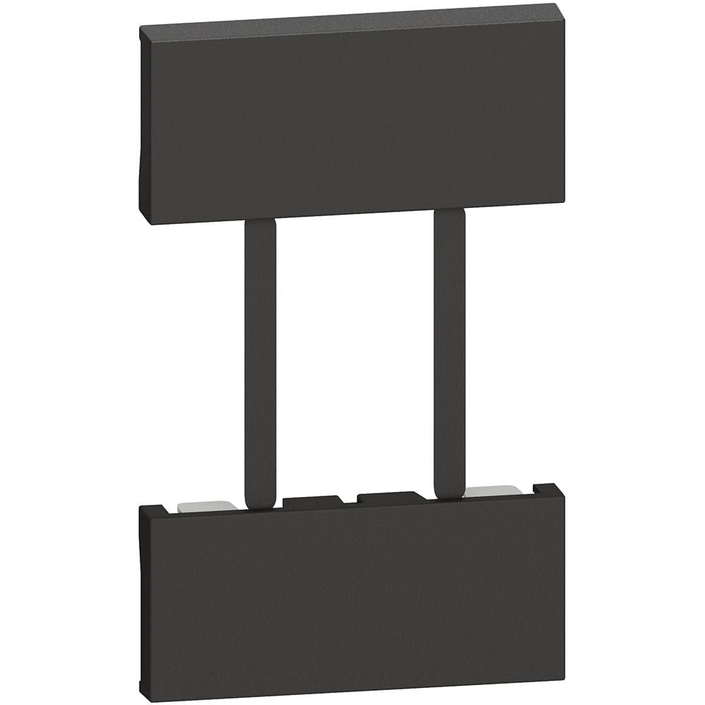 BTICINO - Frontal Living Now with Netatmo para base de corriente con Gateway integrado KG4501C - 2 módulos - Dark