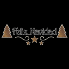 PRILUX - Luminaria decorativa Feliz Navidad con abetos blanco frio 450x115cm