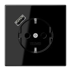 JUNG - Enchufe Schuko® con USB tipo A serie LS negro