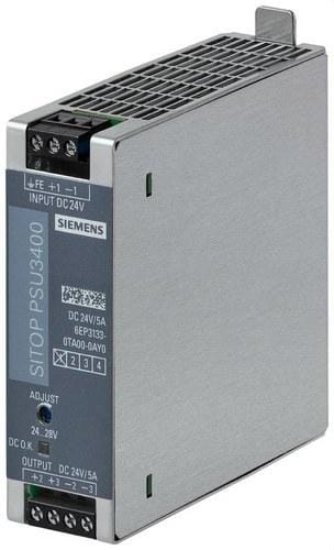 SIEMENS - Fuente de alimentación estabilizada, entrada: 24V DC (14...32V), salida: DC 24V/5A. Convertidor SITOP PSU3400