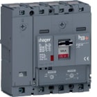 HAGER - Interruptor automático caja moldeada h3+ P160 4P4D N0-100% 125A 50kA relé TM