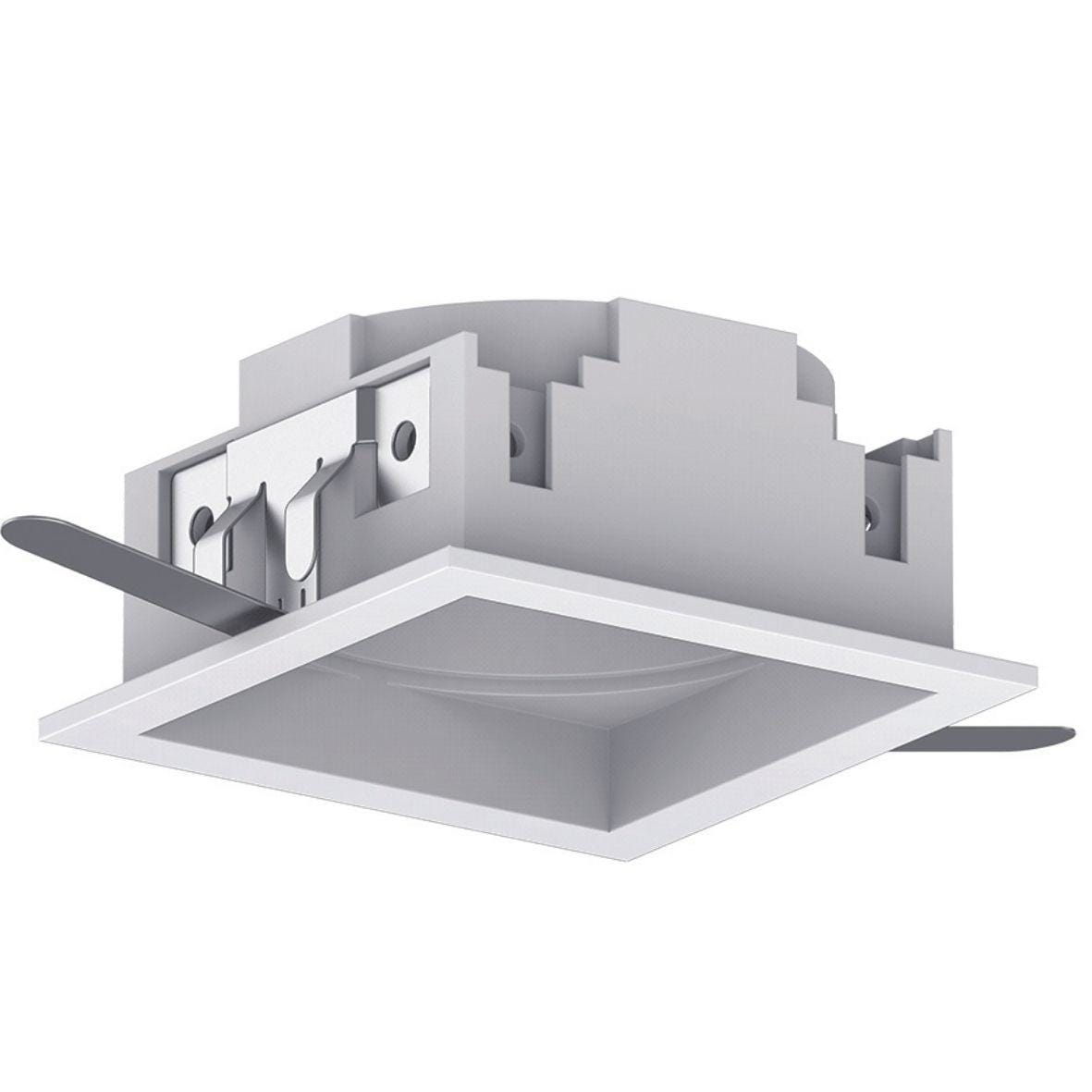 FREPI - Marco TRIM cuadrado blanco para downlight MINI CORAL orientable y fijo CUT OUT Ø63x63mm