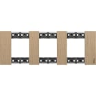 BTICINO - Placa embellecedora Living Now de color Roble - 2 x 3 módulos