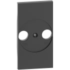 BTICINO - Frontal adaptador universal bases de televisión Living Now - Dark - 2 módulos