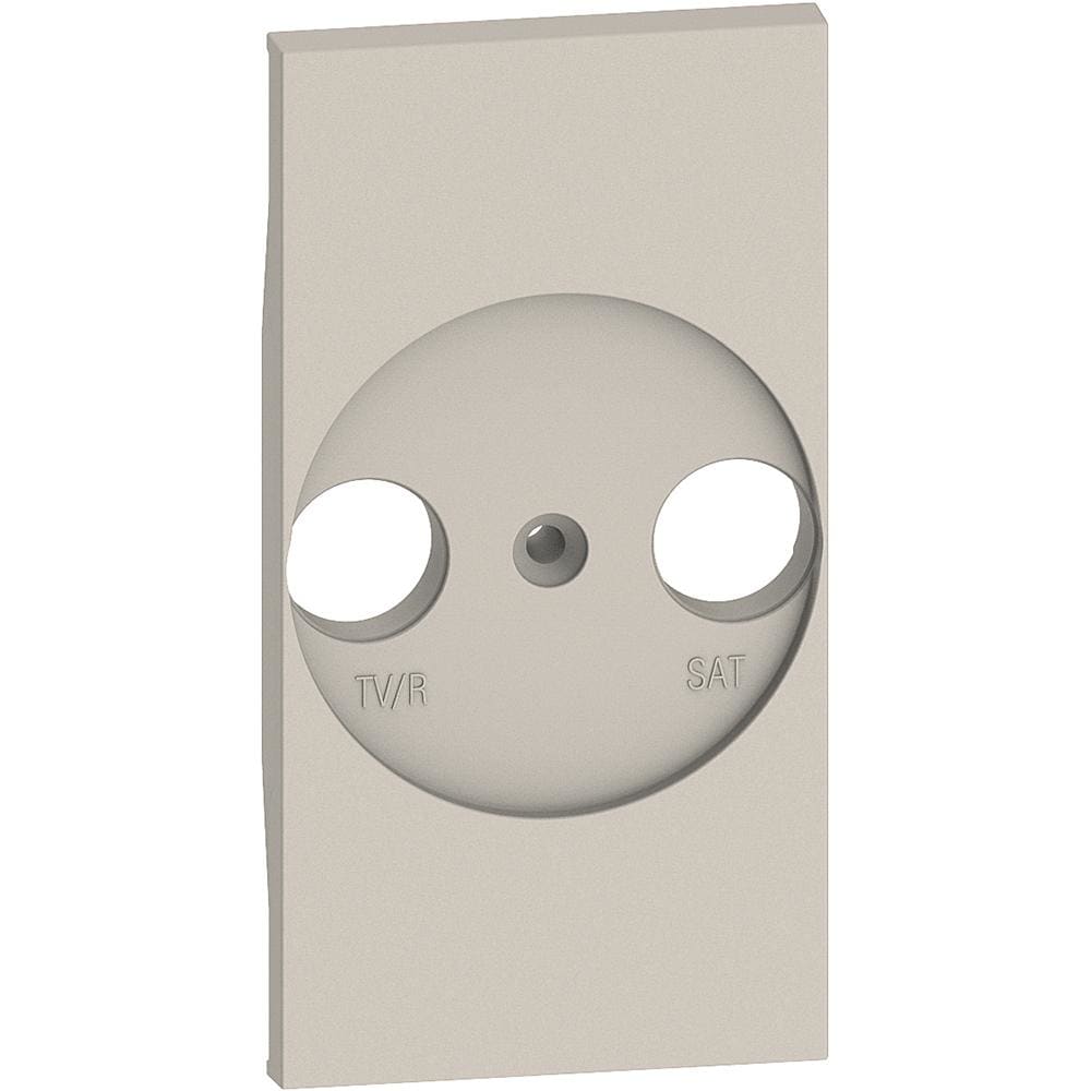 BTICINO - Frontal adaptador universal bases de televisión Living Now - Sand - 2 módulos