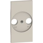 BTICINO - Frontal adaptador universal bases de televisión Living Now - Sand - 2 módulos