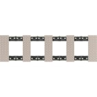 BTICINO - Placa embellecedora Living Now de color Optic - 2 x 4 módulos