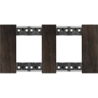 BTICINO - Placa embellecedora Living Now de color Nogal - 2 x 2 módulos