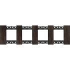 BTICINO - Placa embellecedora Living Now de color Nogal - 2 x 4 módulos