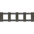BTICINO - Placa embellecedora Living Now de color Space - 2 x 4 módulos