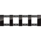 BTICINO - Placa embellecedora Living Now de color Notte - 2 x 4 módulos