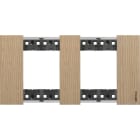 BTICINO - Placa embellecedora Living Now de color Roble - 2 x 2 módulos