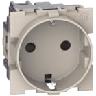 BTICINO - Base 2P+T Living Now - 16A/250V - conexión por tornillos - Sand - 2 módulos