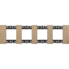 BTICINO - Placa embellecedora Living Now de color Roble - 2 x 4 módulos