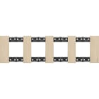 BTICINO - Placa embellecedora Living Now de color Oro - 2 x 4 módulos