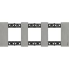 BTICINO - Placa embellecedora Living Now de color Acero - 2 x 3 módulos