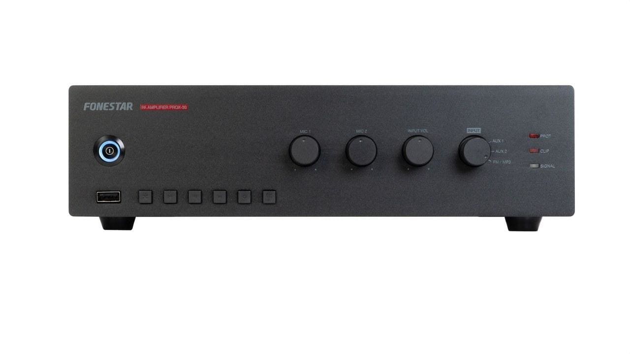 FONESTAR - Amplificador de megafonía reproductor USB/MP3/FM 30W RMS