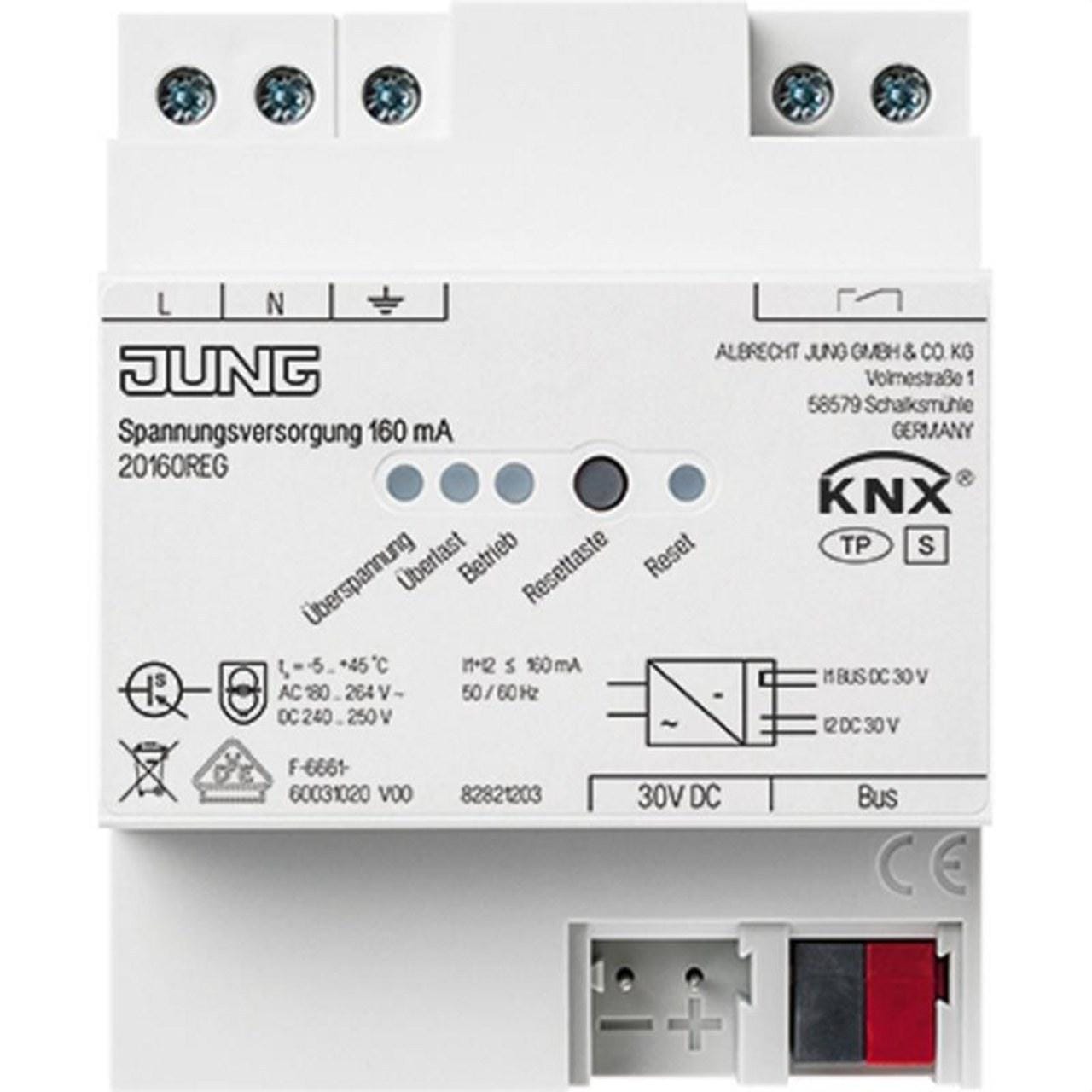 JUNG - Fuente de alimentación KNX 160mA con filtro 4M