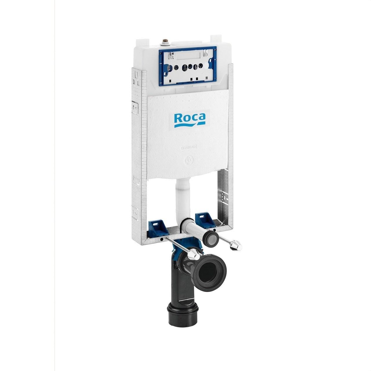 ROCA - Sistema Basic WC One Compact con cisterna compacta de doble descarga para inodoro suspendido