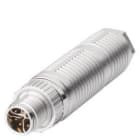 SIEMENS - Conector M12 con caja de metal robusta y variante FC de conexión con salida de cable axial (código X)