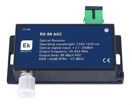 EK - Receptor óptico FTTH RO88AGC 1GHz 88dBuV