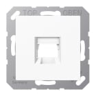 JUNG - Placa modular Jack-Radiall 1 toma A blanco alpino