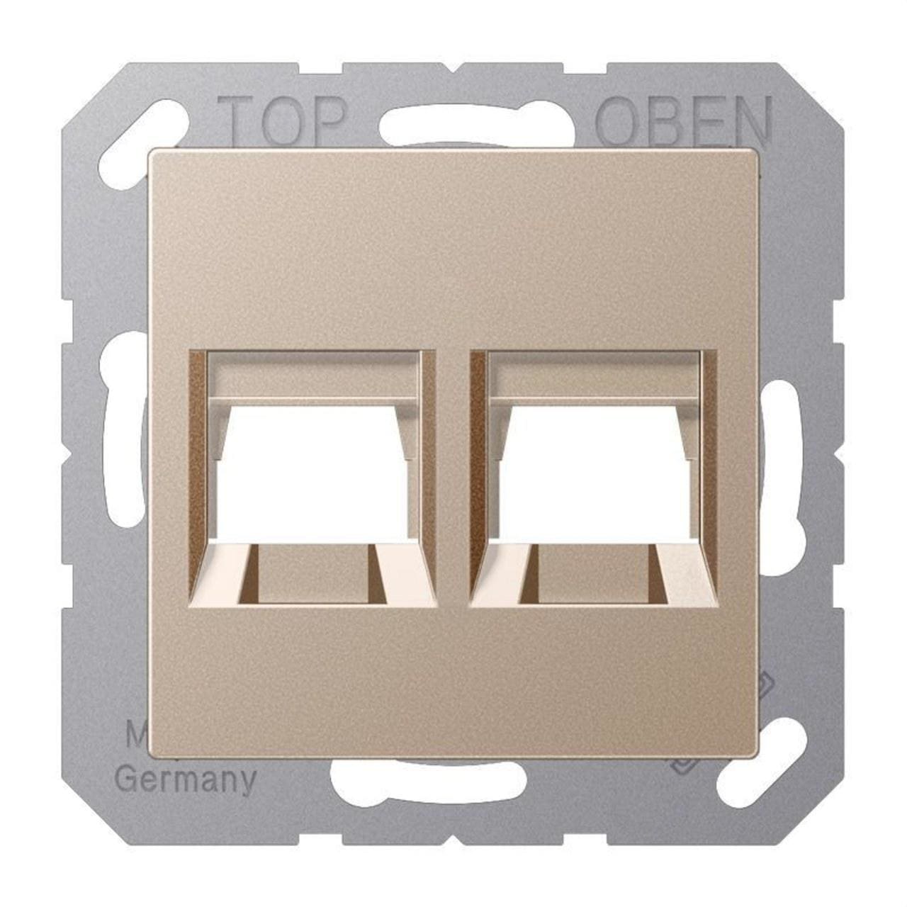 JUNG - Placa modular Jack-Radiall 2 tomas A cava