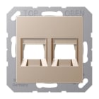 JUNG - Placa modular Jack-Radiall 2 tomas A cava