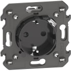 BTICINO - Base 2P+T+USB Living Now - cargador USB tipo C integrado - Dark - 2 módulos